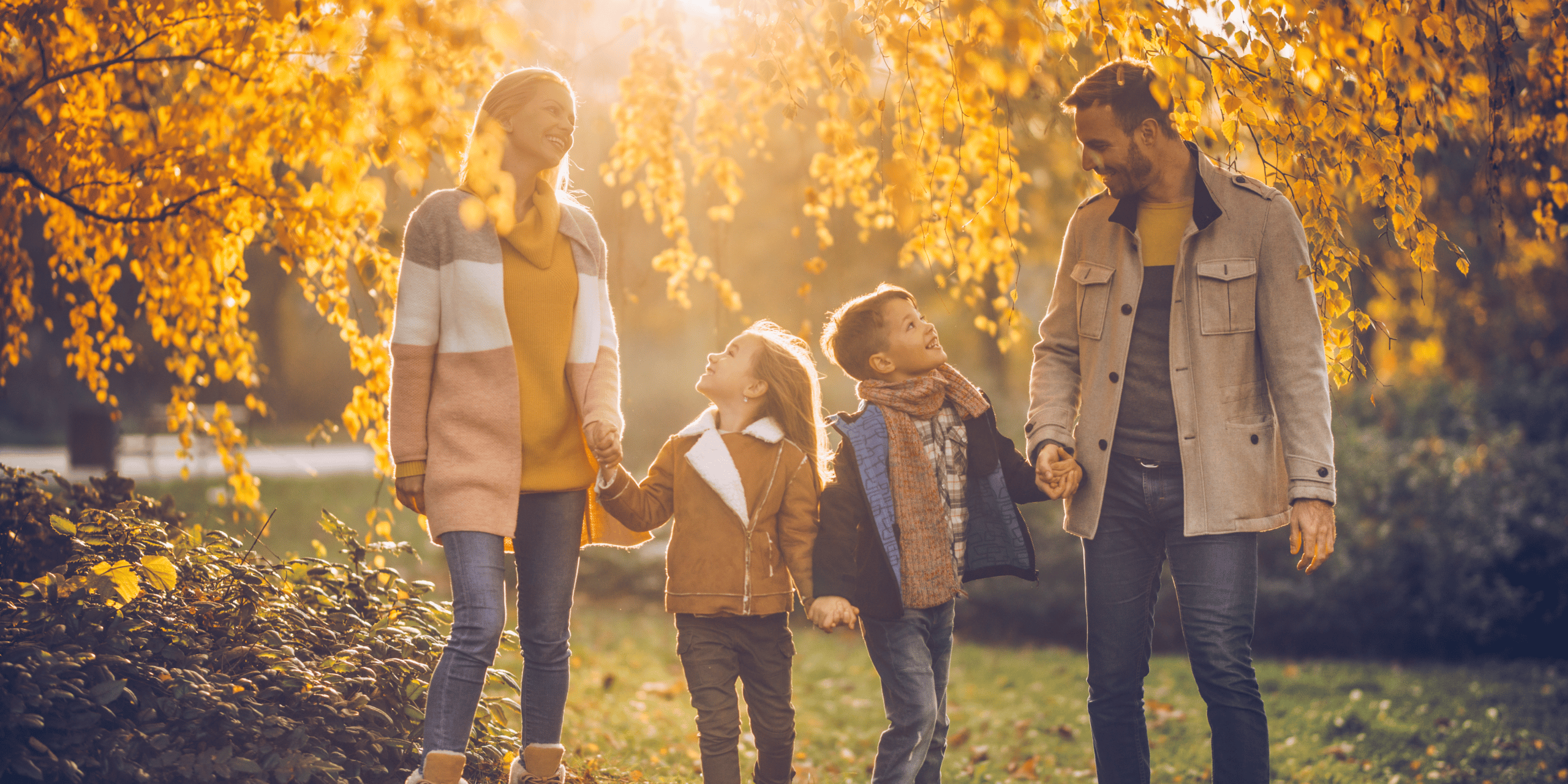 autumn family walk
